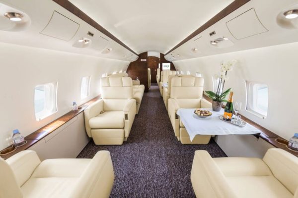 Private Jet interior layout