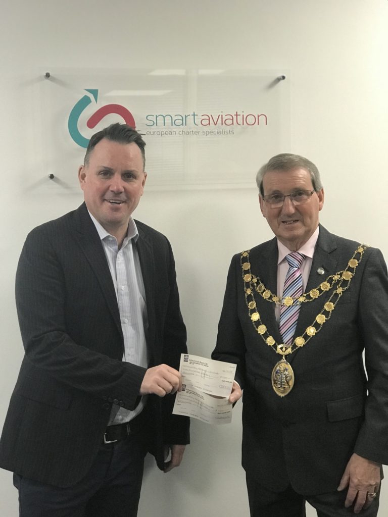 Mark and the Mayor of Crawley, Councillor Brian Quinn in new office