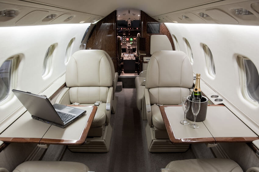 Private Jet Charter interior