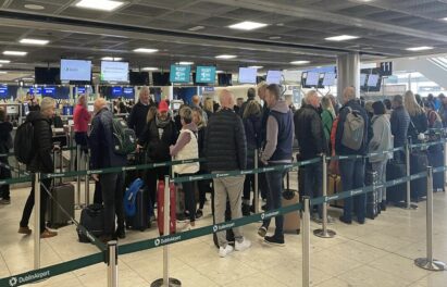 Irish Rugby Fans at Dublin Airport