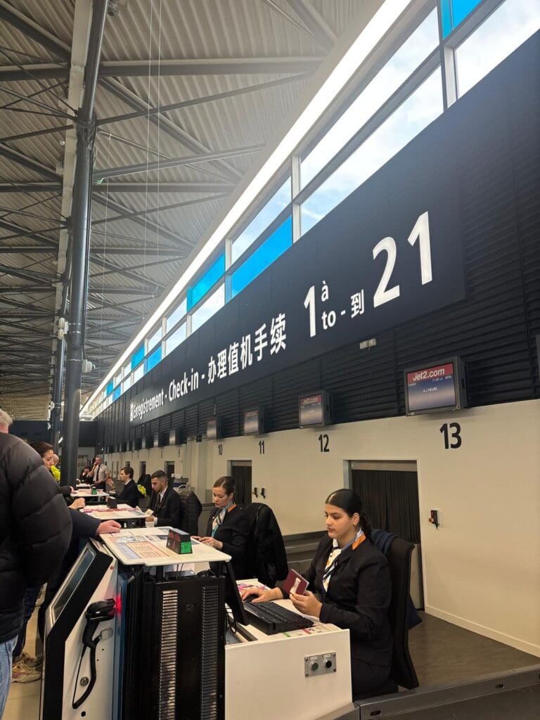 Six Nations charter flight check-in